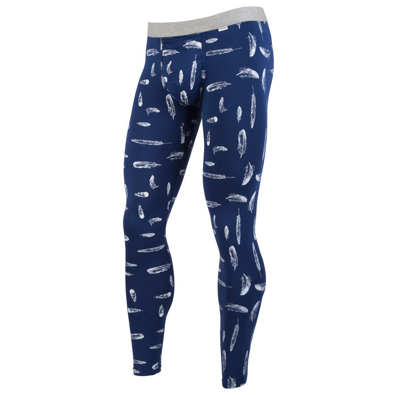 Caleçon long Weekday First Layer Plume marine chiné