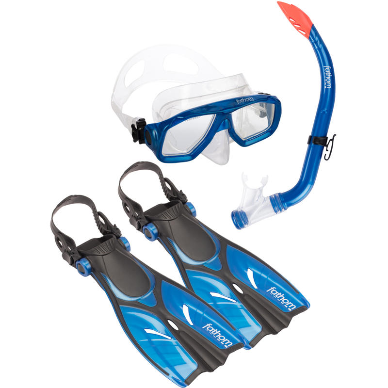 Fathom Aruba Junior Mask, Snorkel and Fin Set Children to Youths MEC
