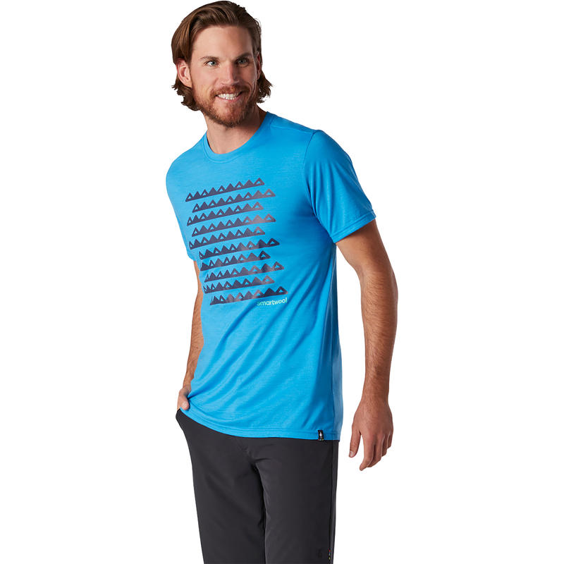 X-Large Moss Green Heather Smartwool Mens Merino Sport 150 Mountain Morning T-Shirt