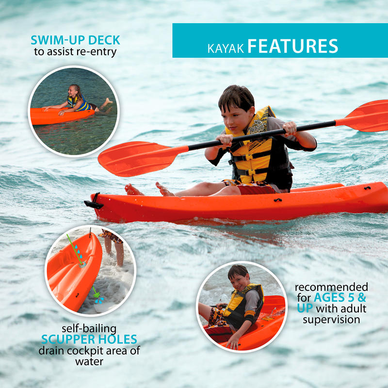 Lifetime Wave Jr Kayak (with Paddle) Children to Youths MEC