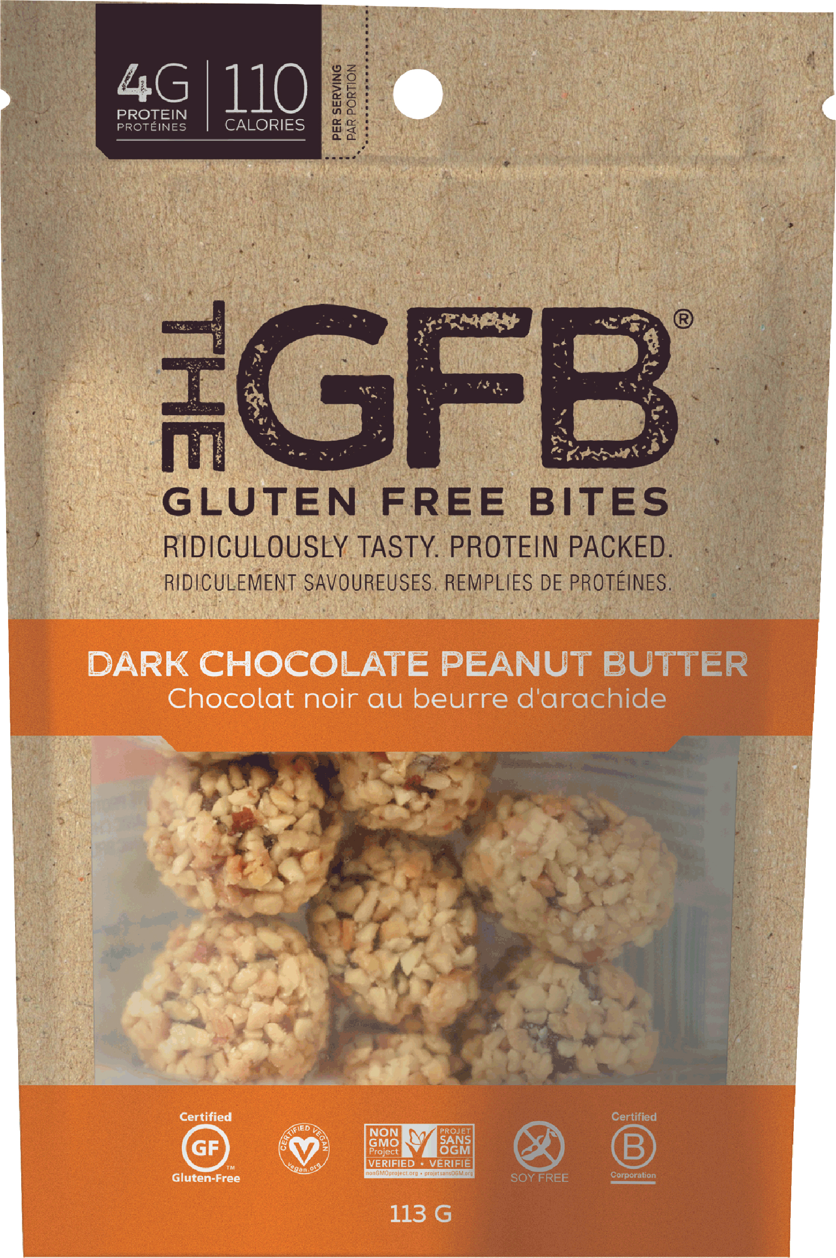 Gfb Gluten Free Bites Dark Chocolate Peanut Butte Mec