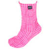 Fleece Socks Pink Gingam