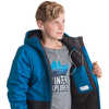 Manteau Vortex Bleu turc/Imprimé tissage éclipse