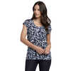 Elyse Short-Sleeved Top Titanium Akiko Print