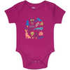 Short-Sleeved Onesie Petunia Forest Animals Graphic