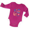 Long-Sleeved Onesie Petunia Forest Animals Graphic