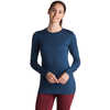 Maillot à col rond T2 en laine mérinos Denim foncé