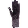 Gants en cuir et en polaire Charbon de bois/Brun