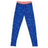 Collant Stratosphere Imprimécroquis floral bleu royal