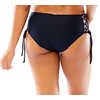 Culotte de bikini réversible Mustique Palmes de flamant/Noir