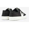 Chaussures en toile de coton biologique Wata Vegan Toile noir blanc