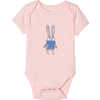 Cache-couche à manches courtes Imprimé lapin douillet quartz rose