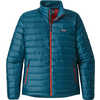 Manteau Down Sweater Bleu Big Sur/Rouge feu