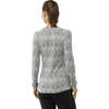 Chandail à col rond en laine mérinos 250 Gris clair/Rayon de lune chiné