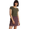 T-shirt en coton biologique Feuille de laurier chiné