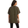Poncho Crescent Nouveau taupe vert chiné