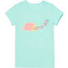 T-shirt Piper Motif Allons-y vert céleste