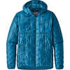 Manteau à capuchon Micro Puff Bleu Balkans