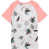 Maillot Skylight FPS à manches courtes Imprimé mélange tropical gris clair/Pêche rose