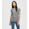 T-shirt en coton biologique Bleu minuit - rayures blanc Klein