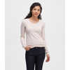 Chandail en coton biologique Rayures Klein lin perle rose