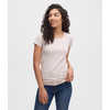 T-shirt en coton biologique Rayures Klein lin perle rose