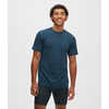Maillot à col rond Merino T2 Bleu aquatique chiné