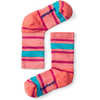 Chaussettes mi-mollet légères Merino Hike Stripe Corail piquant