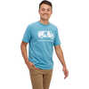 T-shirt Bottle Source Bleu orage chiné/Illustration van