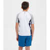 Maillot solaire Shadow à manches courtes Minimotif vagues blanc/titane
