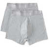 Caleçon boxeur en coton biologique (paquet de 2) Gris
