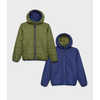 Manteau réversible Brume Olive verte/Bleu clair de lune