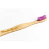 Brosse à dents à poils souples en bambou - Adultes Purple