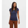 T-shirt en coton biologique marine foncé chiné