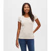 T-shirt en coton biologique Lin/Rayures Sazl Croisé