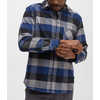 Chemise extensible Overland Carreaux bord du feu gris neutre