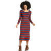Robe midi Montclair Rayures multi porto