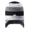 Tuque Huurre en laine mérinos doublée de polaire Black Stripes