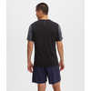 T-shirt en mélange de laine mérinos Fusion Noir chiné