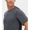T-shirt en mélange de laine mérinos Fusion Noir chiné