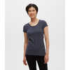 T-shirt en coton biologique Marine foncé/Rayures SAZL gris chiné